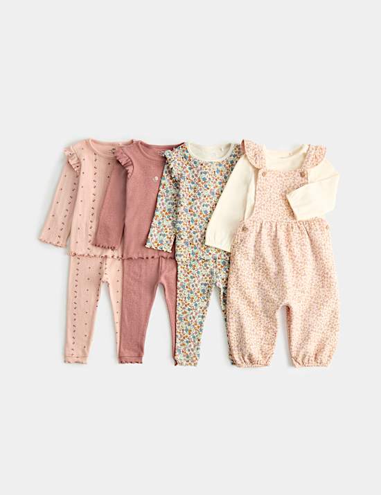 2pc Cotton Rich Ditsy Print Outfit