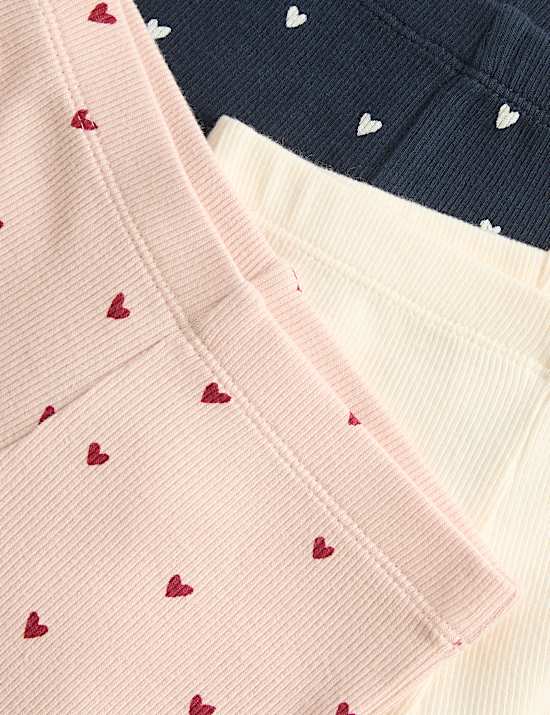 3pc Cotton Rich Heart Top & Bottom Outfit