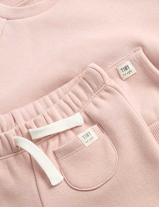 Cotton Blend Sweatshirt and Jogger Set (0-3 Yrs)