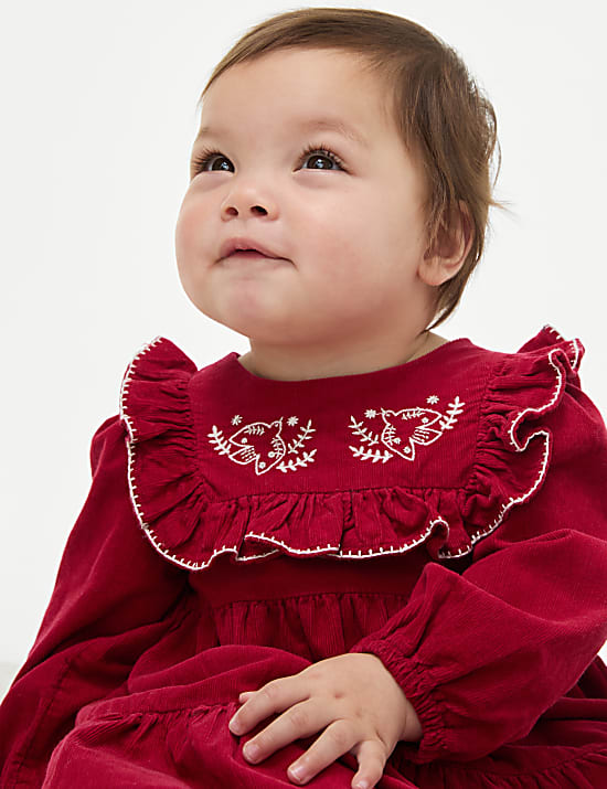 2pc Cotton Rich Bird Dress with Tights (0-3 Yrs)