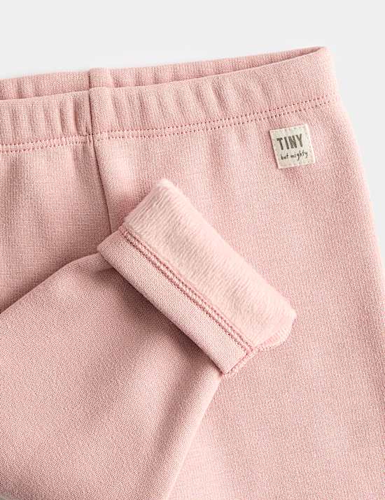 Cotton Blend Fleece Lined Leggings (0-3 Yrs)