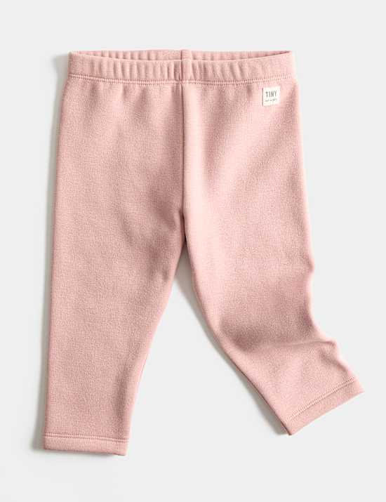 Cotton Blend Fleece Lined Leggings (0-3 Yrs)
