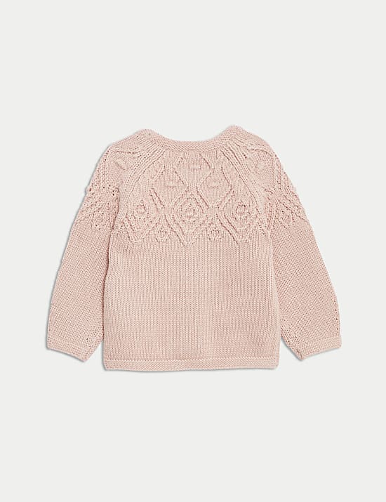 Pure Cotton Patterned Cardigan (0-3 Yrs)