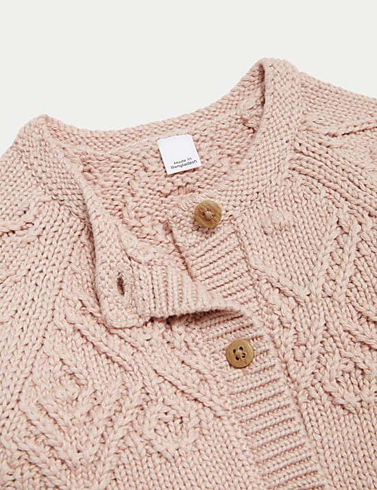 Pure Cotton Patterned Cardigan (0-3 Yrs)