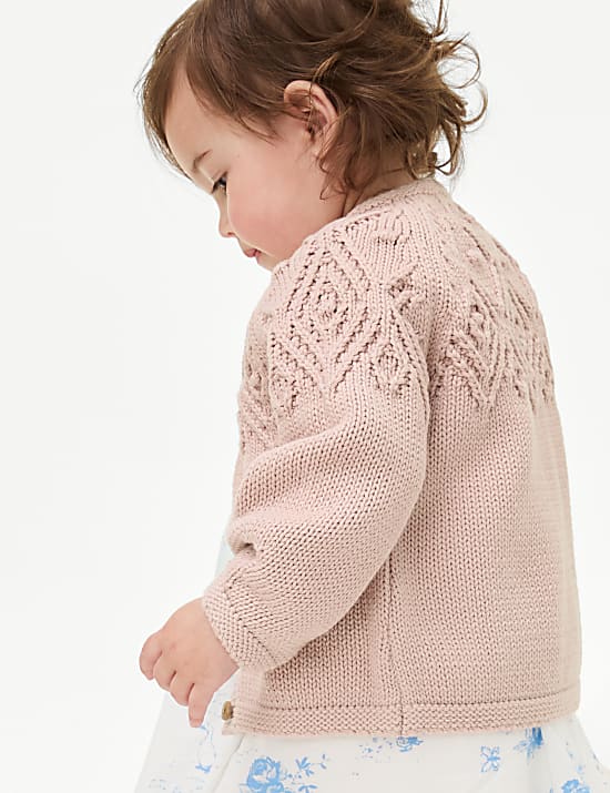 Pure Cotton Patterned Cardigan (0-3 Yrs)