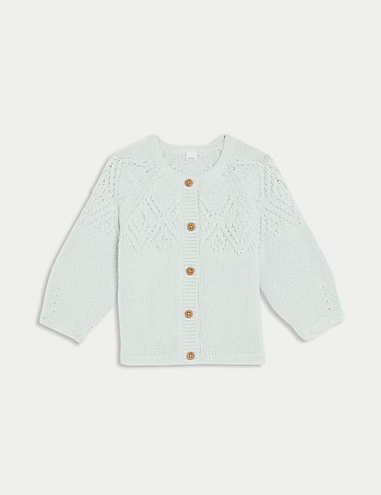 Pure Cotton Patterned Cardigan (0-3 Yrs)