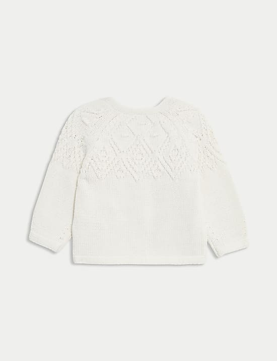 Pure Cotton Patterned Cardigan (0-3 Yrs)