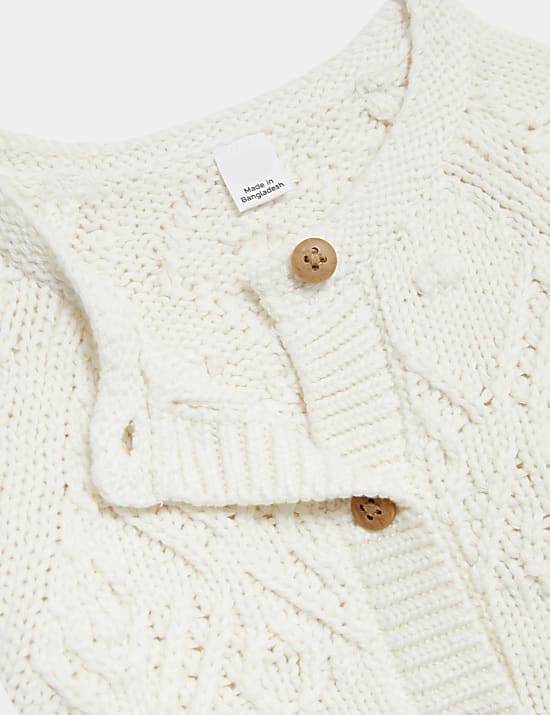 Pure Cotton Patterned Cardigan (0-3 Yrs)