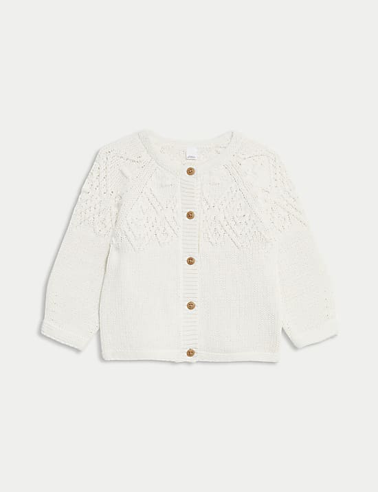 Pure Cotton Patterned Cardigan (0-3 Yrs)