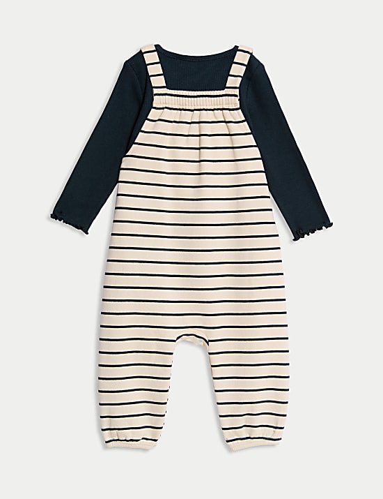 Ensemble 2 pi&egrave;ces en coton avec top et bas (jusqu&rsquo;au 3 ans)