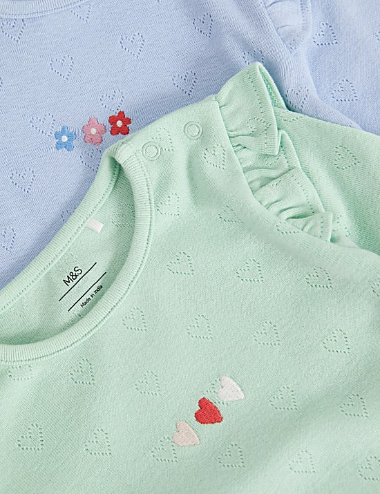 3pk Pure Cotton Tops (0-3 Yrs)