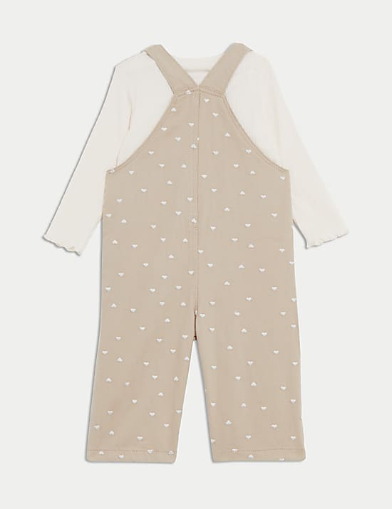 2pc Cotton Rich Ribbed Top & Bottom Outfit (0-3 Yrs)