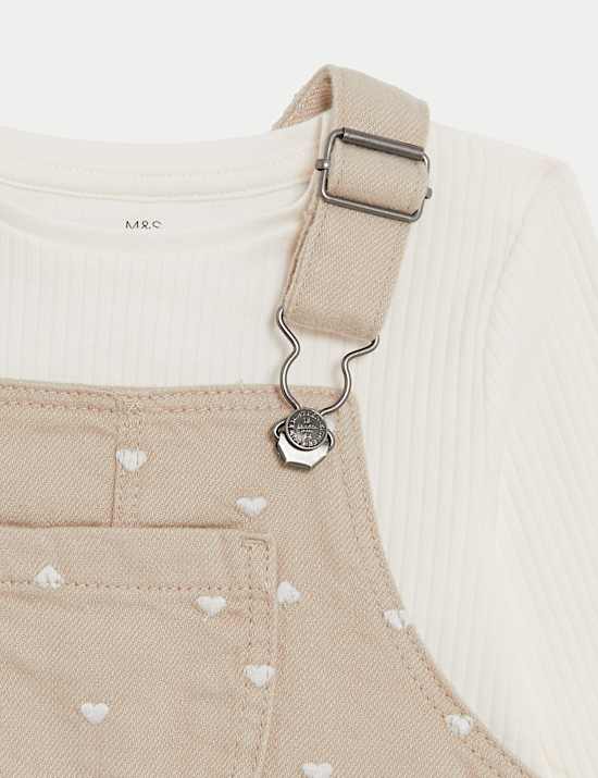 2pc Cotton Rich Ribbed Top & Bottom Outfit (0-3 Yrs)