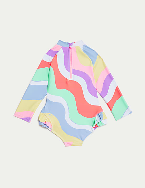 Rainbow Wave Long Sleeve Swimsuit (0-3 Yrs)