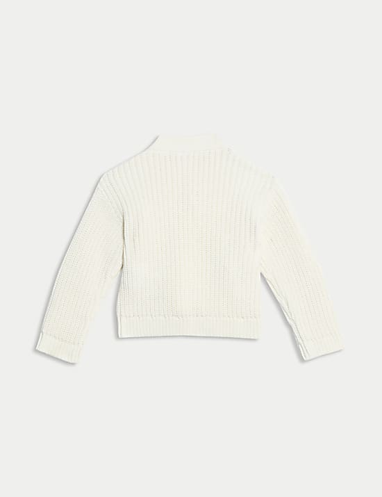 Pure Cotton Knitted Cherry Cardigan (0-6 Yrs)