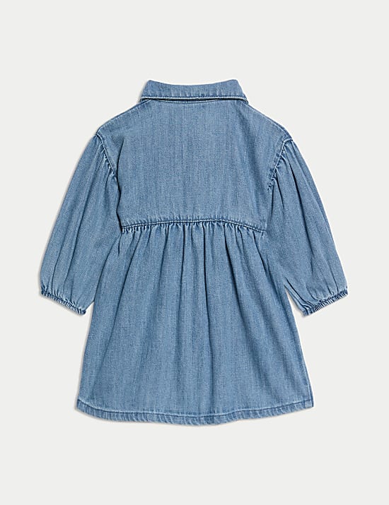 Ensemble 2 pi&egrave;ces denim avec robe et collants (jusqu&rsquo;au 6 ans)