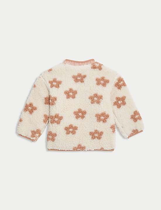 Floral Borg Jacket (0-3 Yrs)