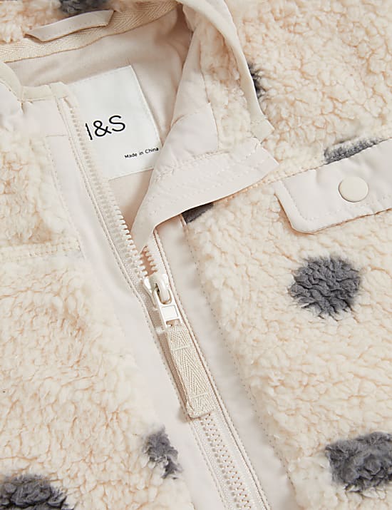 Borg Spot Zip Jacket (0-3 Yrs)