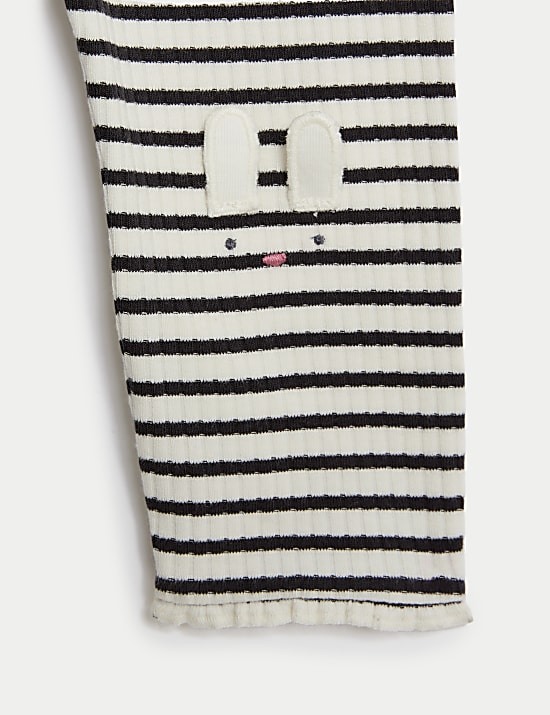 Ντε πιες σύνολο με σχέδιο λαγουδάκι και υψηλή περιεκτικότητα σε βαμβάκι (0-3 ετών)