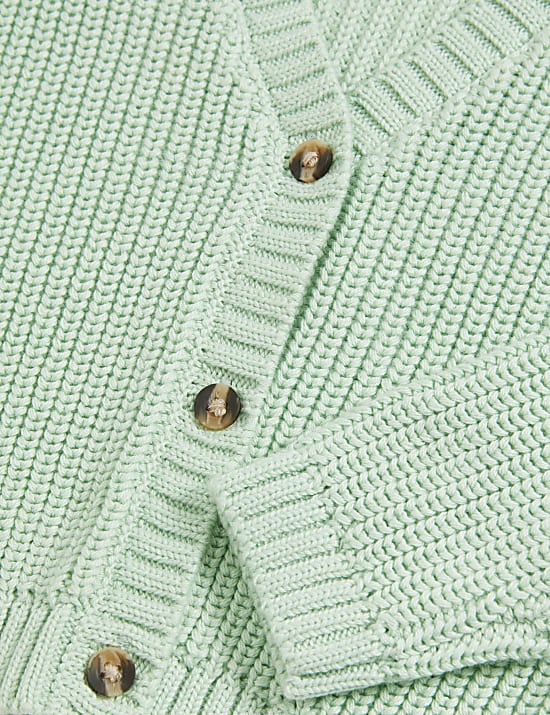 Pure Cotton Knitted Cardigan (0-3 Yrs)