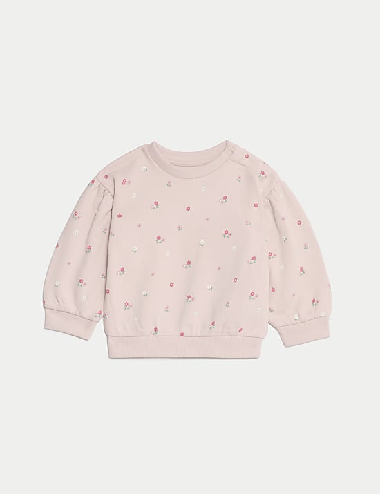 2pc Cotton Rich Floral Sweat Outfit (0-3 Yrs)