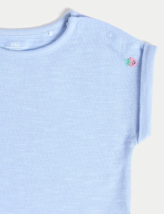 3pk Pure Cotton Peach T-Shirts (0-3 Yrs)