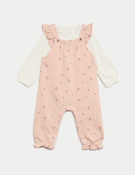 2pc Cotton Rich Ditsy Floral Outfit (0-3 Yrs)