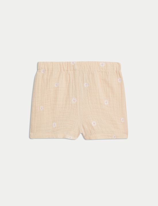 2pc Pure Cotton Floral Top & Shorts Outfit (0-3 Yrs)