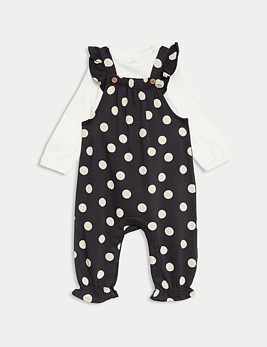 2pc Cotton Rich Spot Outfit (0-3 Yrs)