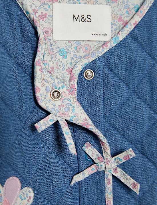 Cotton Rich Denim Quilted Jacket (0-3 Yrs)