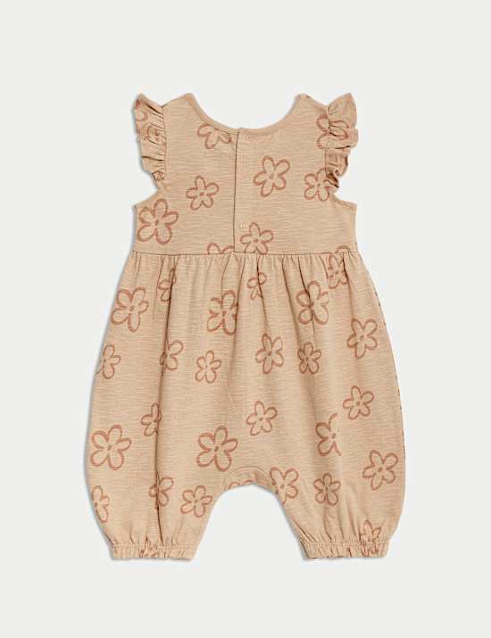 Pelele 100% algodón floral (0-3&nbsp;años)