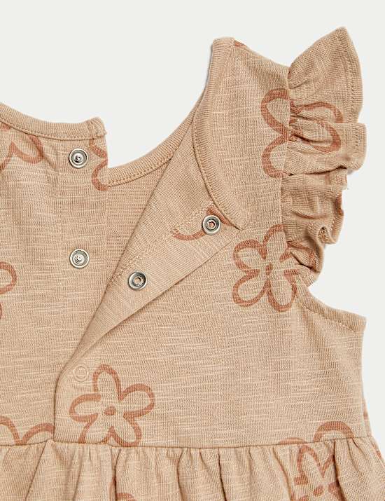 Pelele 100% algodón floral (0-3&nbsp;años)