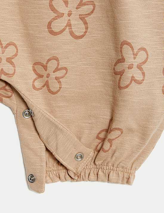 Pelele 100% algodón floral (0-3&nbsp;años)