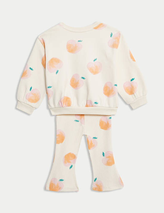 2pc Cotton Rich Peach Top & Bottom Outfit (0 Mths-3 Yrs)