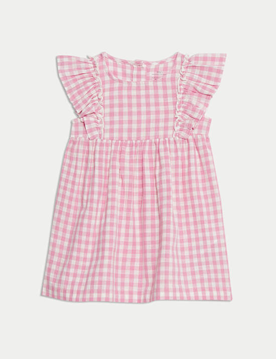 Vestido 100% algodón de vichy (0-3&nbsp;años)