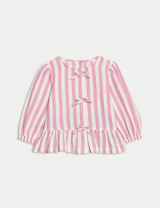 2pc Pure Cotton Striped Top & Jeans Outfit (0-6 Yrs)