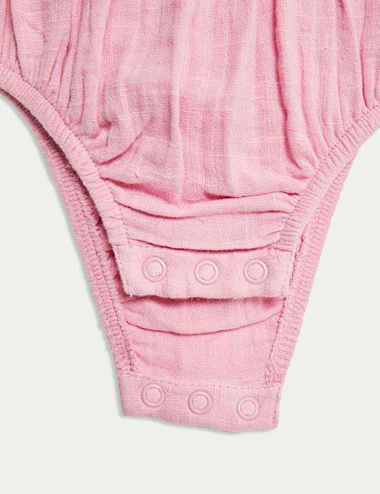 Pure Cotton Strawberry Romper (0-3 Yrs)