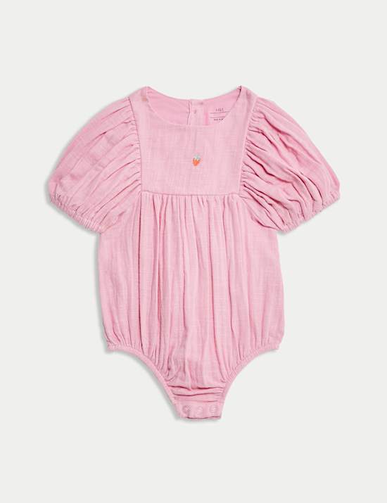 Pure Cotton Strawberry Romper (0-3 Yrs)