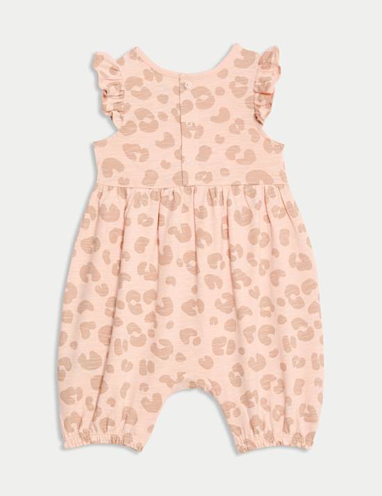 Pure Cotton Jersey Animal Print Romper (0 Mths - 3 Yrs)