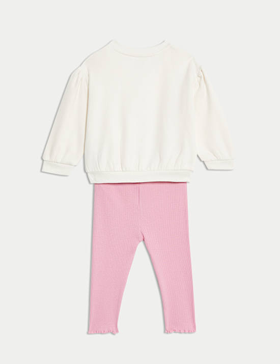 2pc Cotton Rich Floral Top & Leggings Outfit (0-3 Yrs)