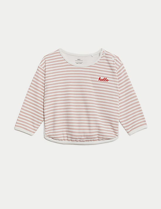 2pc Cotton Rich Striped Outfit (0-8 Yrs)