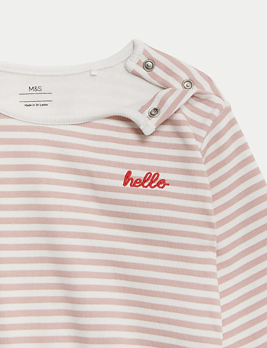 2pc Cotton Rich Striped Outfit (0-8 Yrs)