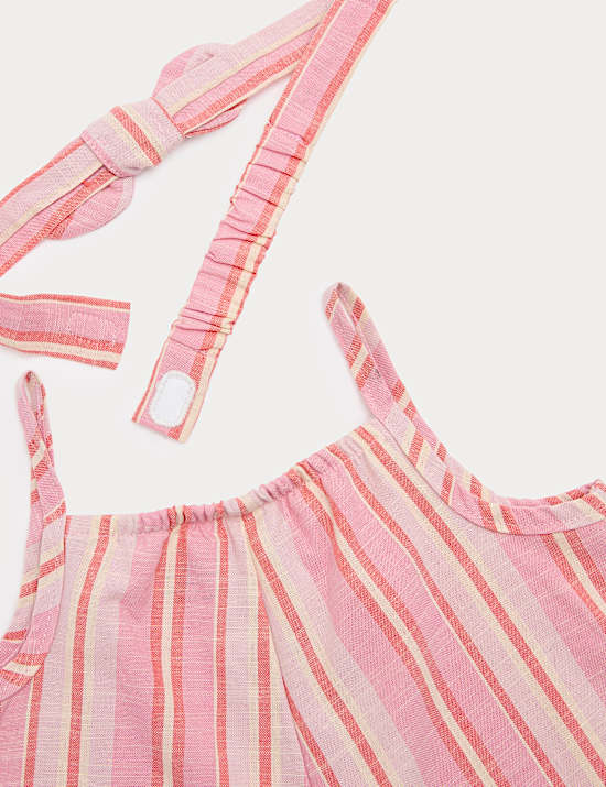 2 Piece Pure Cotton Romper with Headband (0-3 Yrs)