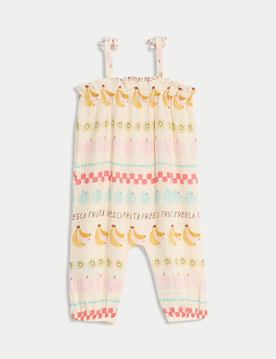 Pure Cotton Fruit Print Romper (0 Mths - 3 Yrs)