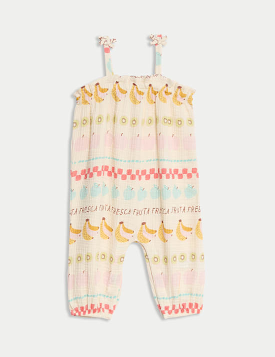 Pure Cotton Fruit Print Romper (0 Mths - 3 Yrs)