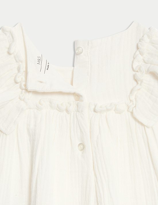 2 potong Pakaian Legging Katun Murni Motif Bunga Kecil (0-3 Tahun)