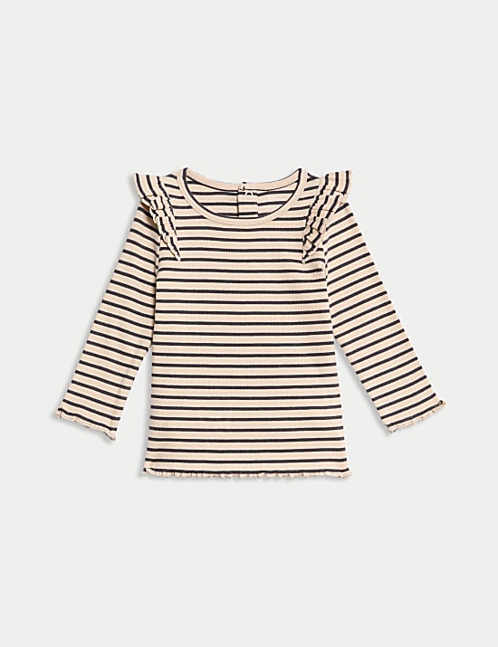 2pc Cotton Rich Striped Outfit (0-3 Yrs)