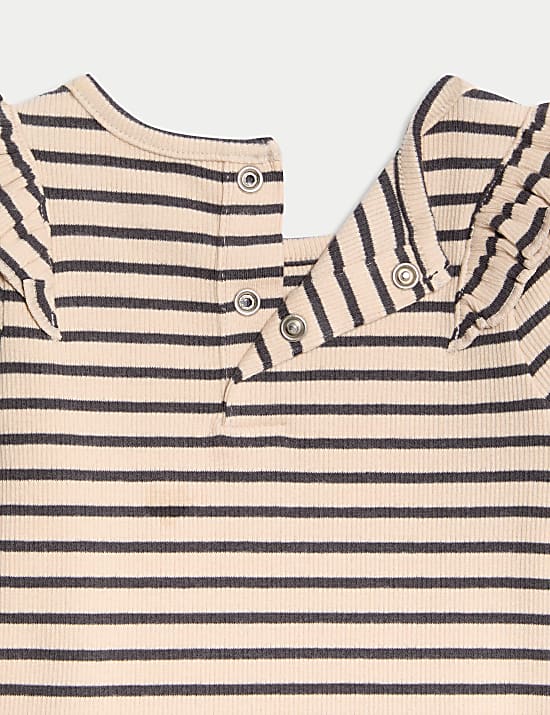2pc Cotton Rich Striped Outfit (0-3 Yrs)
