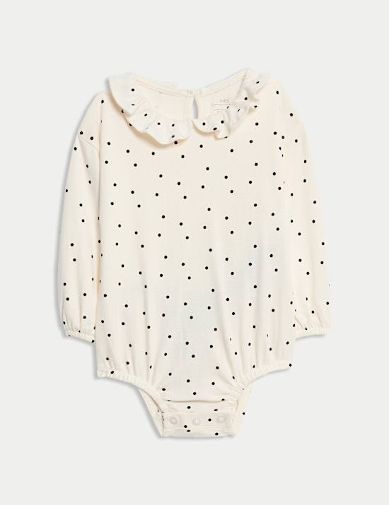 3pc Cotton Rich Spot Dress Outfit with Tights (0-3 Yrs)