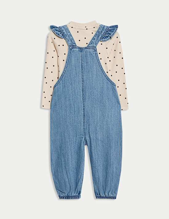 2pc Cotton Rich Dungaree Outfit (0 Mths - 3 Yrs)